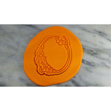Floral Frame Cookie Cutter Outline & Stamp #1 - Fondant & Plaques