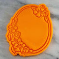 Floral Frame Cookie Cutter Outline & Stamp #1 - Fondant & Plaques