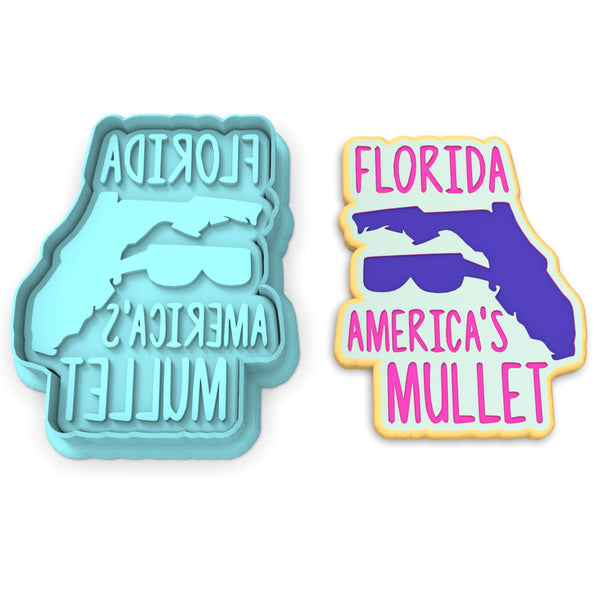 Florida America's Mullet Cookie Cutter | Stamp | Stencil #1
