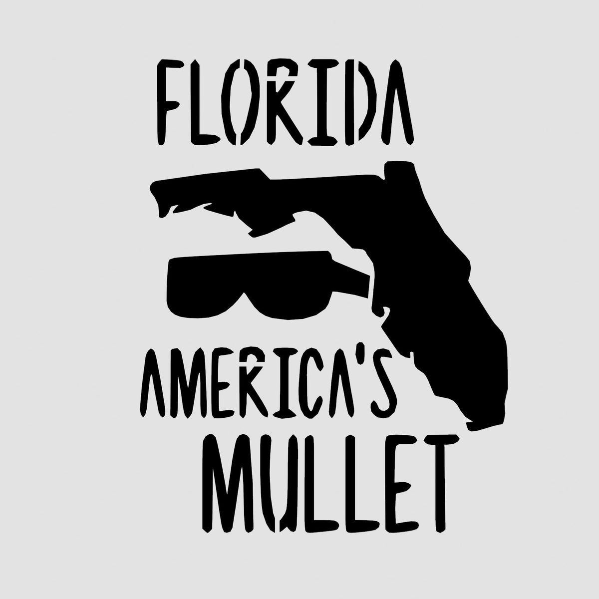 Florida America's Mullet Cookie Cutter | Stamp | Stencil #1