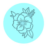 Flower Cookie Cutter | Stamp | Stencil #1 Animals & Dinosaurs Cookie Cutter Lady MINI - 2 Inches (5cm) Debosser ONLY 