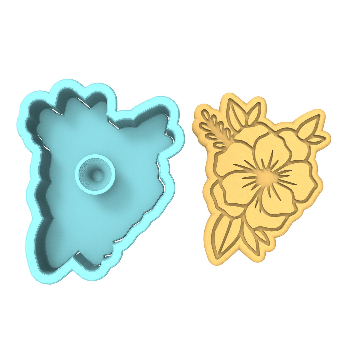 Flower Cookie Cutter | Stamp | Stencil #1 Animals & Dinosaurs Cookie Cutter Lady 