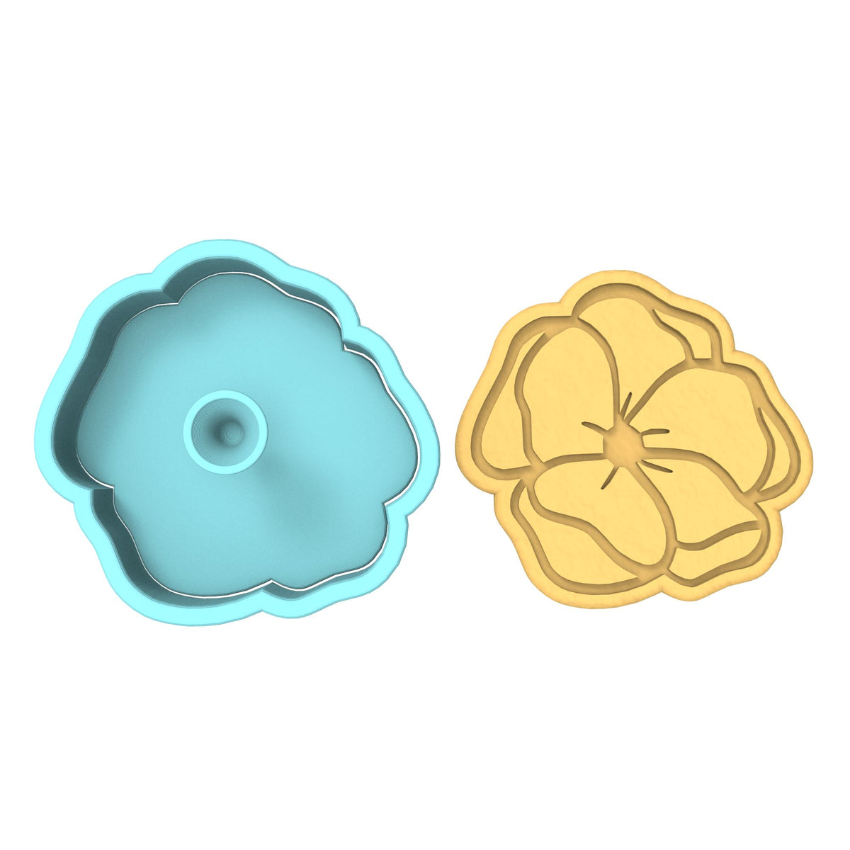 Flower Cookie Cutter | Stamp | Stencil #2 Animals & Dinosaurs Cookie Cutter Lady 