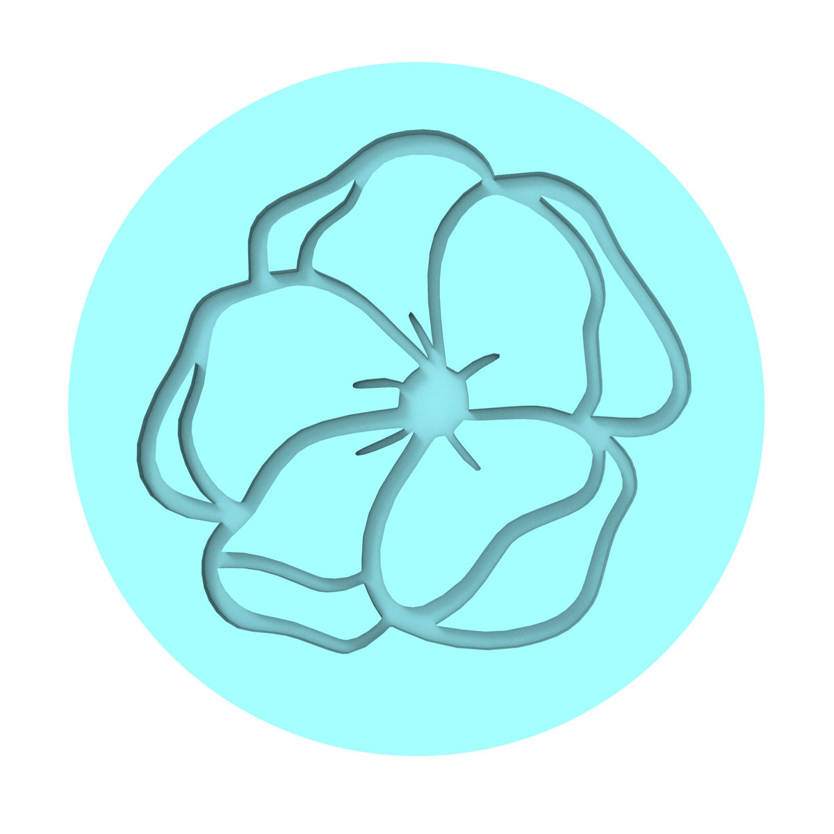 Flower Cookie Cutter | Stamp | Stencil #2 Animals & Dinosaurs Cookie Cutter Lady MINI - 2 Inches (5cm) Debosser ONLY 