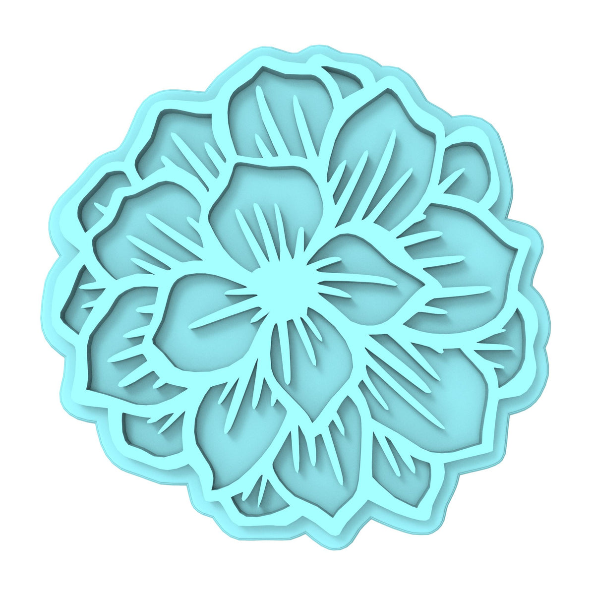 Flower Cookie Cutter | Stamp | Stencil #4 Animals & Dinosaurs Cookie Cutter Lady MINI - 2 Inches (5cm) Stamp ONLY 