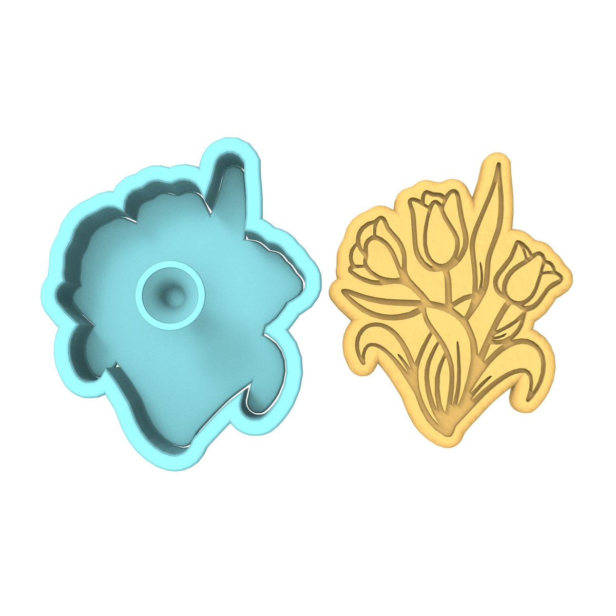 Flower Cookie Cutter | Stamp | Stencil #5 Animals & Dinosaurs Cookie Cutter Lady 