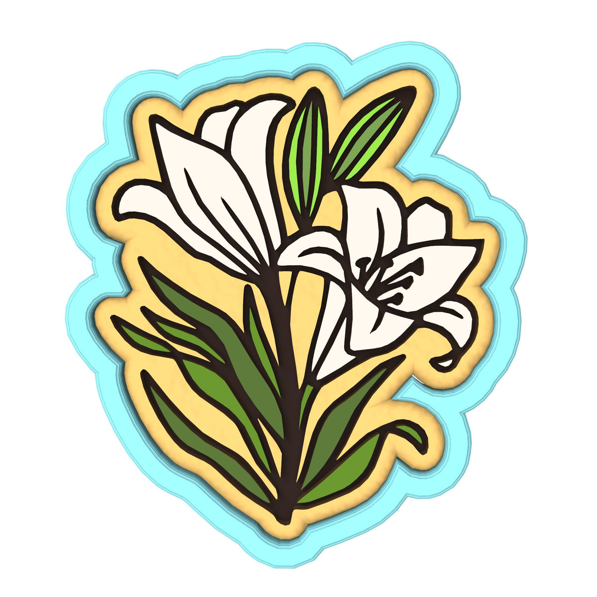 Flower Cookie Cutter | Stamp | Stencil #6 Animals & Dinosaurs Cookie Cutter Lady 