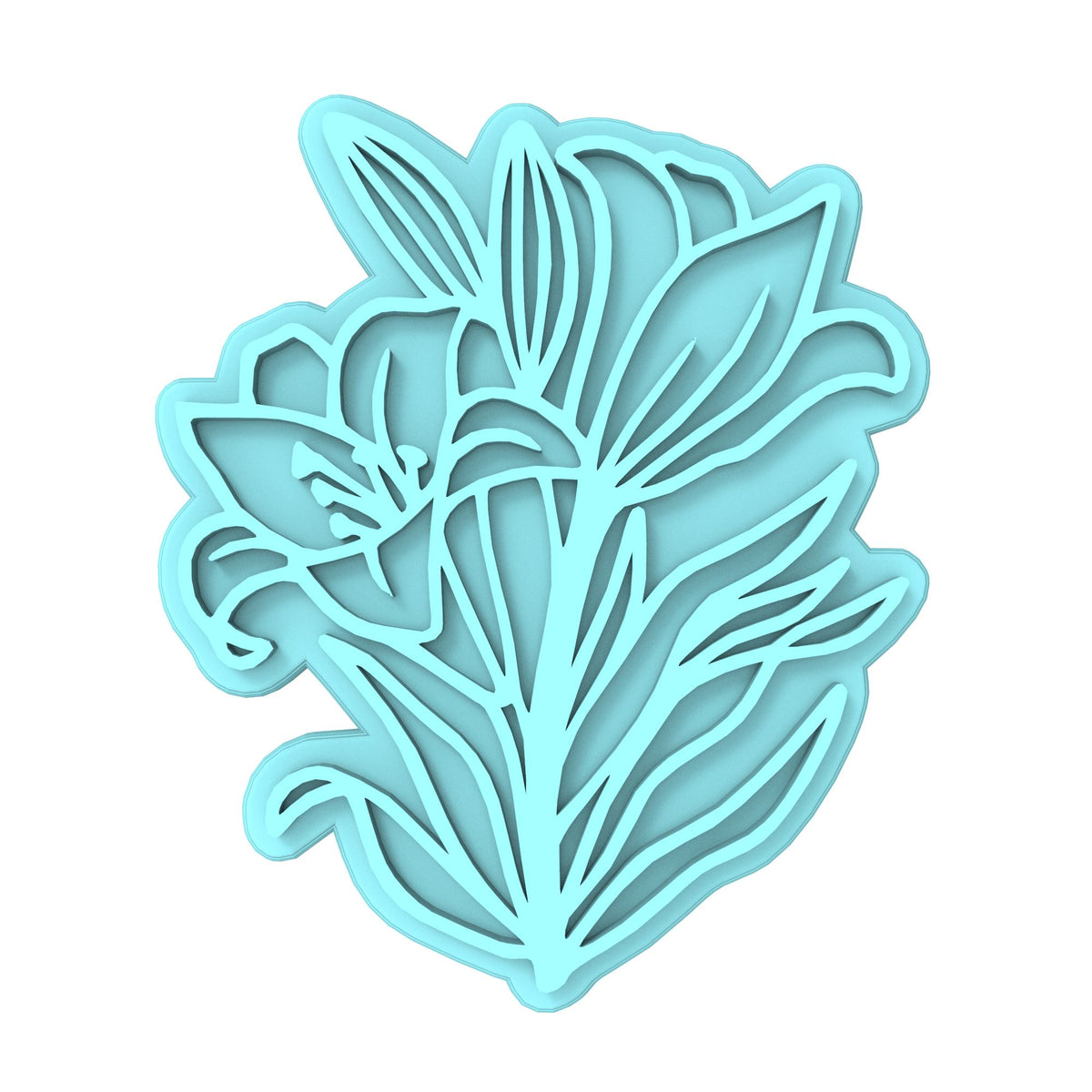 Flower Cookie Cutter | Stamp | Stencil #6 Animals & Dinosaurs Cookie Cutter Lady MINI - 2 Inches (5cm) Stamp ONLY 