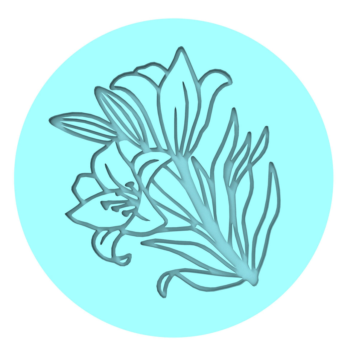Flower Cookie Cutter | Stamp | Stencil #6 Animals & Dinosaurs Cookie Cutter Lady MINI - 2 Inches (5cm) Debosser ONLY 