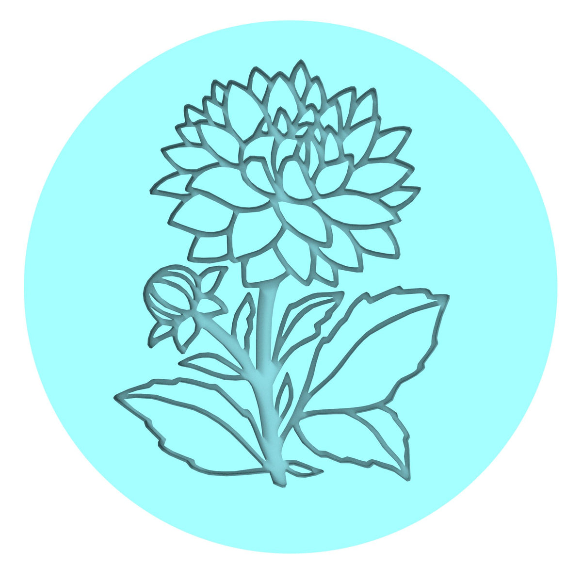 Flower Cookie Cutter | Stamp | Stencil #7 Animals & Dinosaurs Cookie Cutter Lady MINI - 2 Inches (5cm) Debosser ONLY 