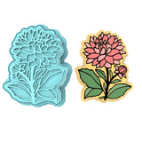 Flower Cookie Cutter | Stamp | Stencil #7 Animals & Dinosaurs Cookie Cutter Lady MINI - 2 Inches (5cm) **BUNDLE** Cutter + Stamp 