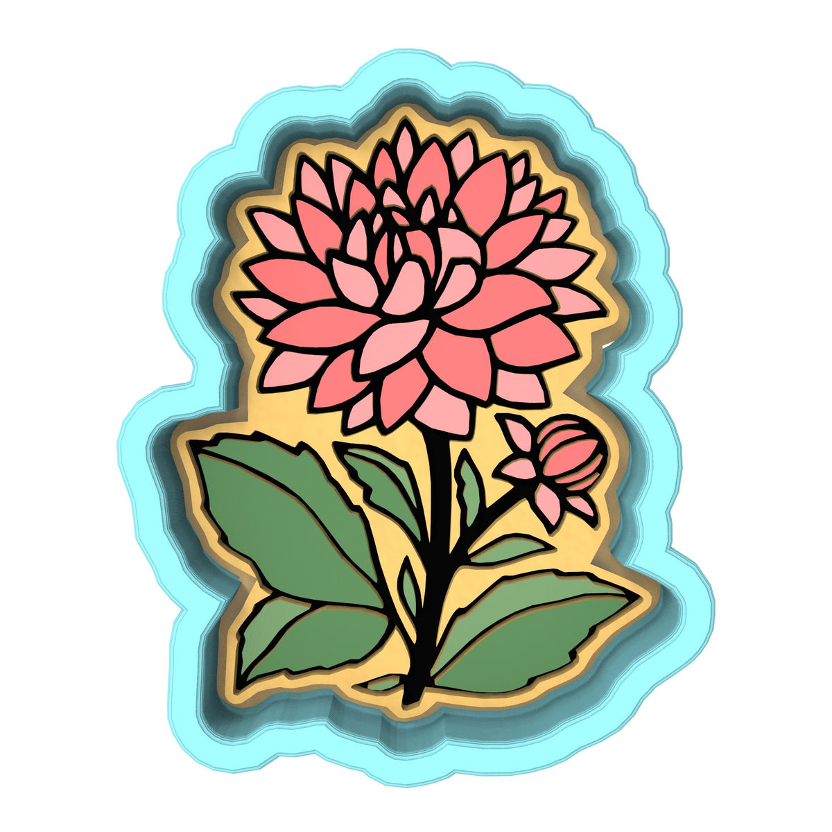 Flower Cookie Cutter | Stamp | Stencil #7 Animals & Dinosaurs Cookie Cutter Lady 
