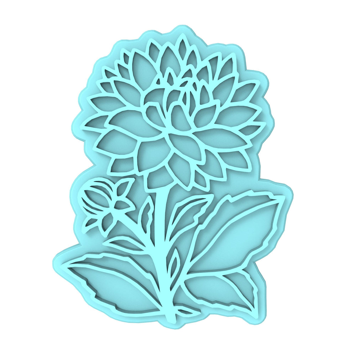 Flower Cookie Cutter | Stamp | Stencil #7 Animals & Dinosaurs Cookie Cutter Lady MINI - 2 Inches (5cm) Stamp ONLY 