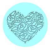 Flower Heart Cookie Cutter | Stamp | Stencil #A Animals & Dinosaurs Cookie Cutter Lady MINI - 2 Inches (5cm) Debosser ONLY 