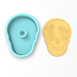 Flowered Skull Cookie Cutter | Stamp | Stencil #1