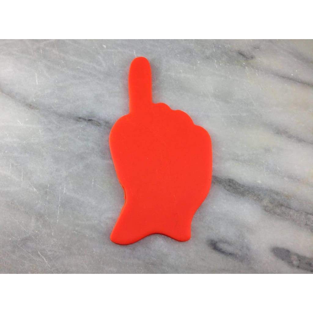 Foam Finger Cookie Cutter Outline #1 Sports Cookie Cutter Lady 