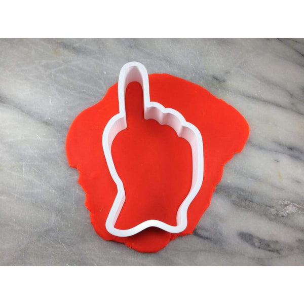 Foam Finger Cookie Cutter Outline #1 Sports Cookie Cutter Lady 