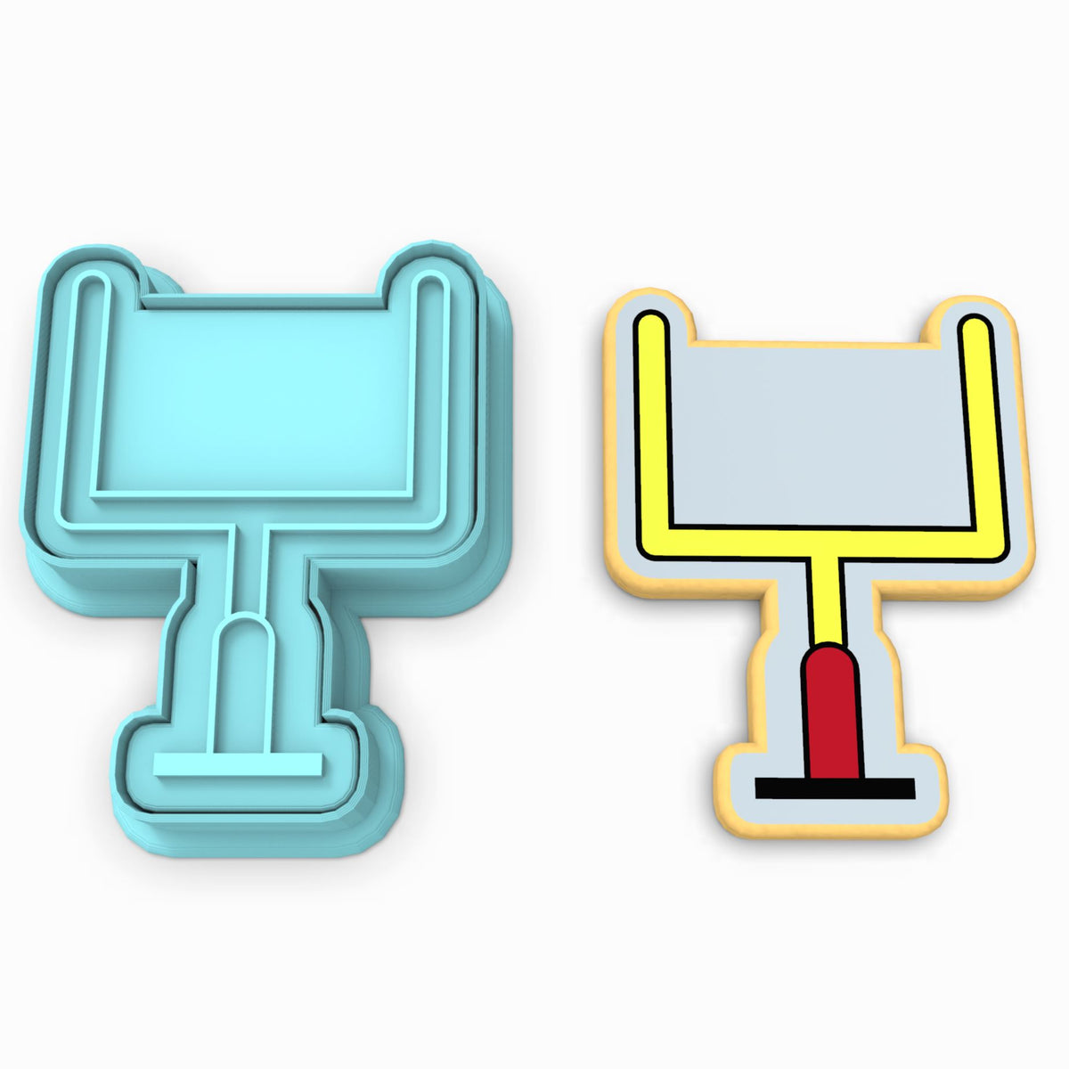 Football Field Goal Cookie Cutter | Stamp | Stencil #1