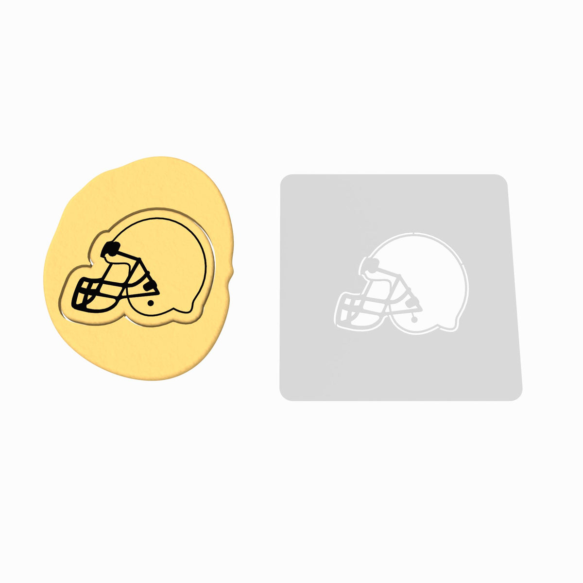 Football Helmet Cookie Cutter | Stamp | Stencil #2