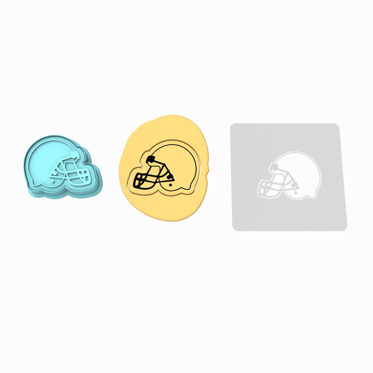 Football Helmet Cookie Cutter | Stamp | Stencil #2