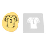 Football Jersey Cookie Cutter | Stamp | Stencil #1 Sports Cookie Cutter Lady 2 Inch Small Cupcake Stamp Only Yes