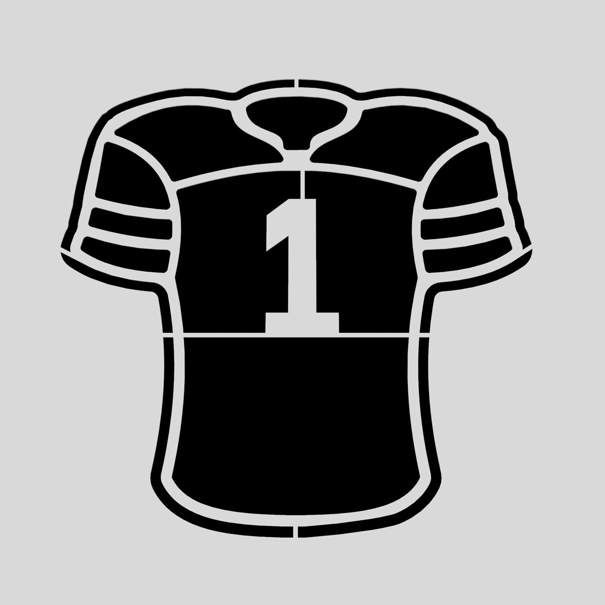 Football Jersey Cookie Cutter | Stamp | Stencil #1 Sports Cookie Cutter Lady 2 Inch Small Cupcake Stencil Only No