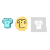 Football Jersey Cookie Cutter | Stamp | Stencil #1 Sports Cookie Cutter Lady 2 Inch Small Cupcake Cutter + Stamp Yes