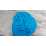 Football Player Cookie Cutter Outline & Stamp 1
