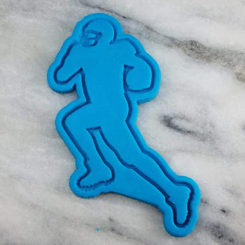Football Player Cookie Cutter Outline & Stamp 1