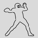 Football Quarterback Cookie Cutter | Stamp | Stencil #1