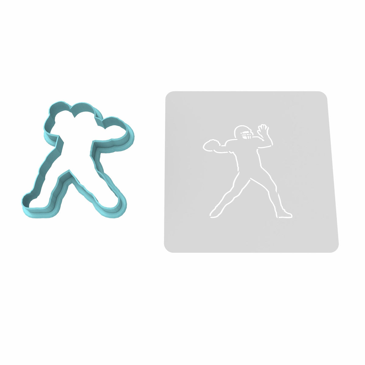 Football Quarterback Cookie Cutter | Stamp | Stencil #1
