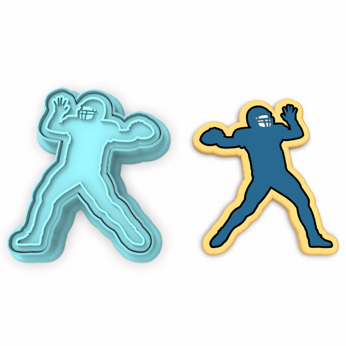 Football Quarterback Cookie Cutter | Stamp | Stencil #1