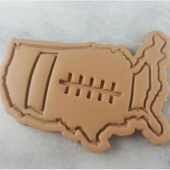 Football USA Cookie Cutter Stamp & Outline #1