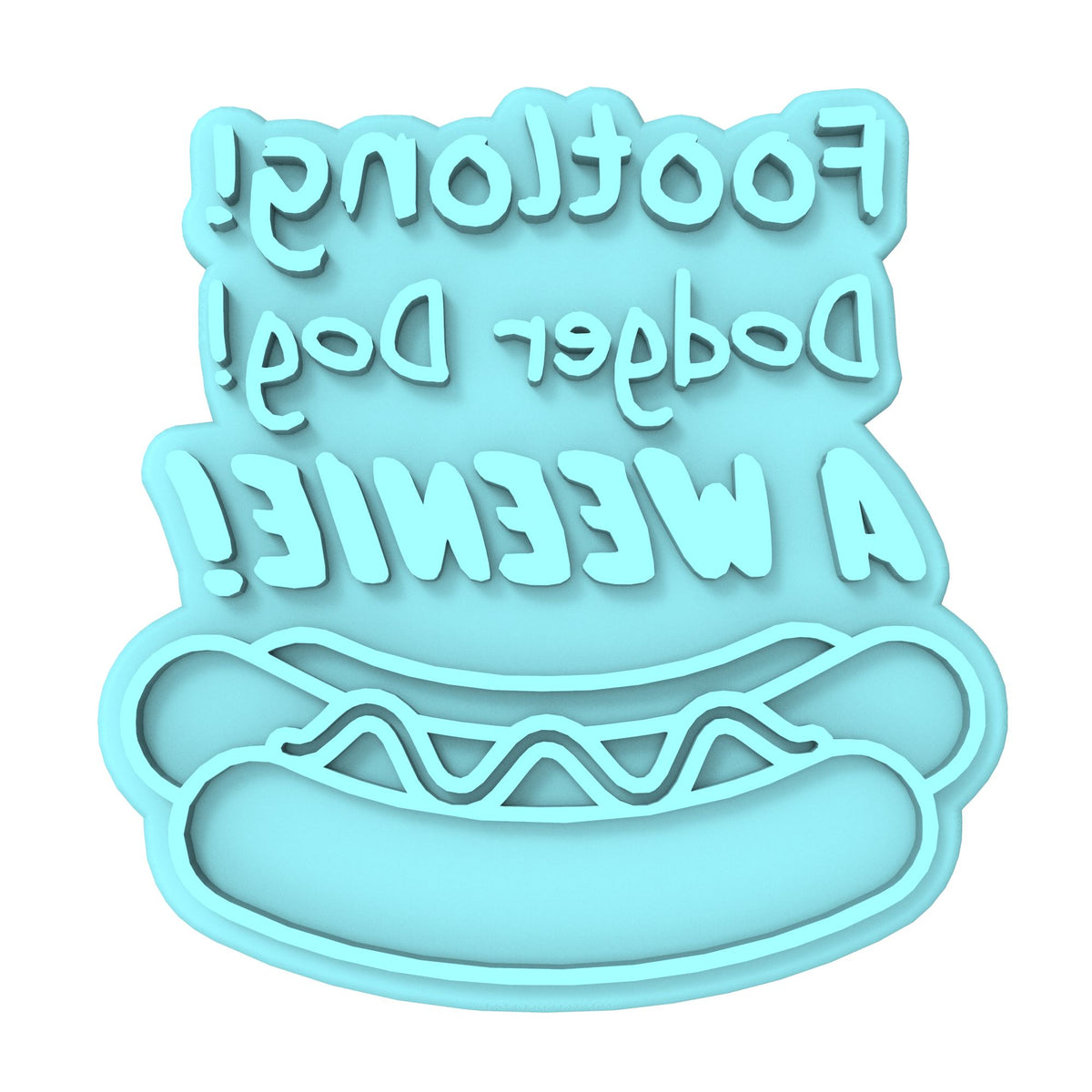 Footlong Dodger Dog Weenie Cookie Cutter | Stamp | Stencil #1 4th of july Cookie Cutter Lady MINI - 2 Inches (5cm) Stamp ONLY 