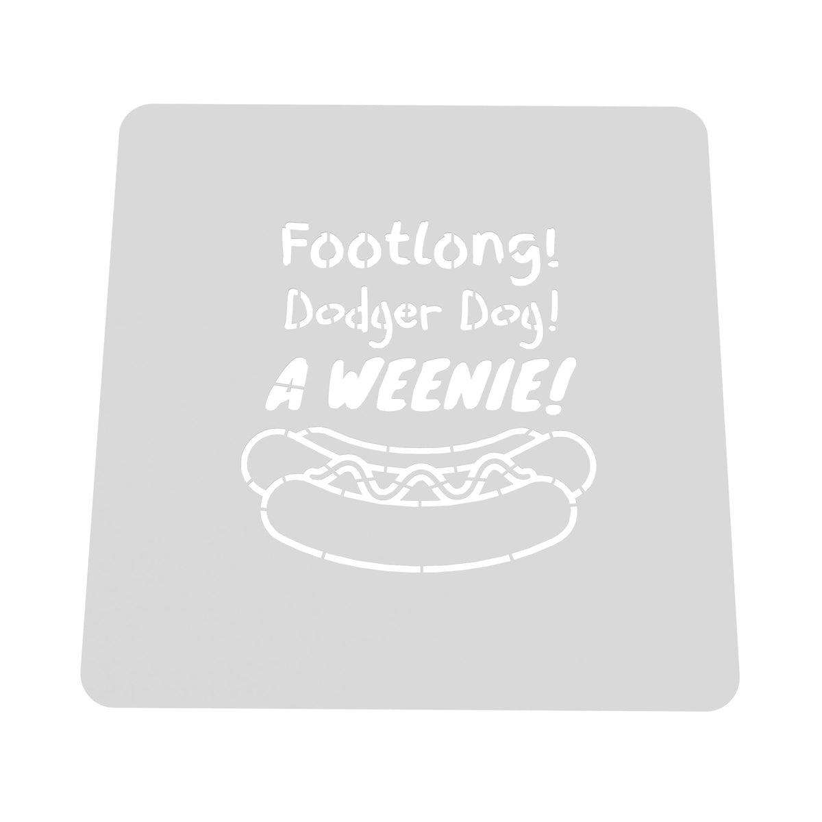 Footlong Dodger Dog Weenie Cookie Cutter | Stamp | Stencil #1 4th of july Cookie Cutter Lady MINI - 2 Inches (5cm) Stencil ONLY 