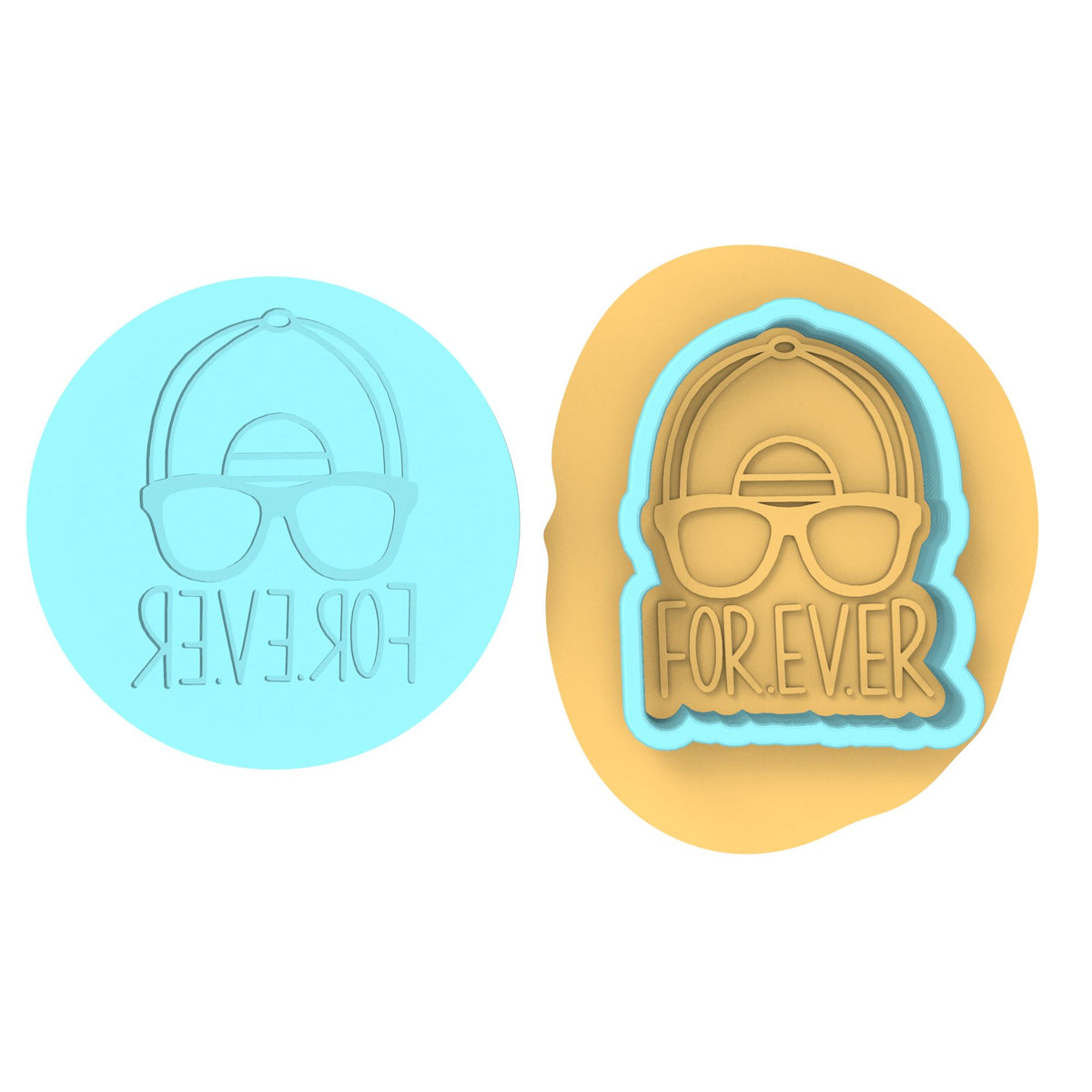 Forever Sandlot Cookie Cutter | Stamp | Stencil #1 4th of july Cookie Cutter Lady MINI - 2 Inches (5cm) **BUNDLE** Cutter + Debosser 