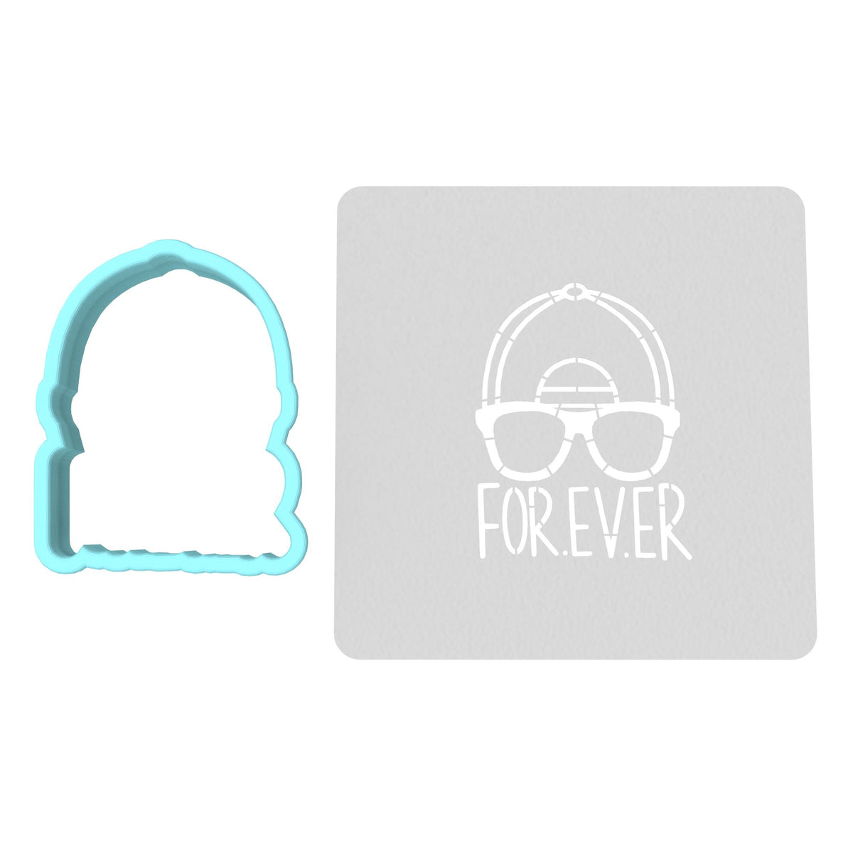 Forever Sandlot Cookie Cutter | Stamp | Stencil #1 4th of july Cookie Cutter Lady MINI - 2 Inches (5cm) **BUNDLE** Cutter + Stencil 