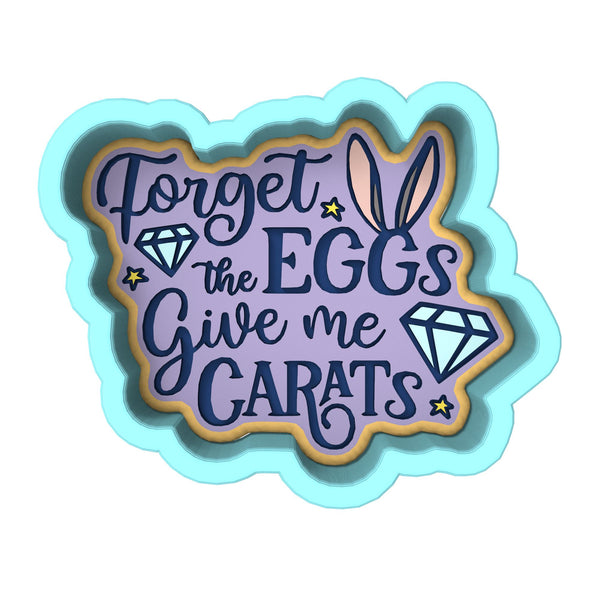 Forget the Eggs Give Me Carats Cookie Cutter | Stamp | Stencil #1 Animals & Dinosaurs Cookie Cutter Lady 