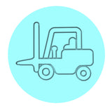 Forklift Cookie Cutter | Stamp | Stencil #1 transportation Cookie Cutter Lady MINI - 2 Inches (5cm) Debosser ONLY 