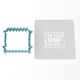 Four Score & Seven Beers Cookie Cutter | Stamp | Stencil #1