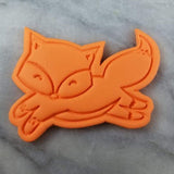 Fox Running Cookie Cutter Stamp & Outline #1
