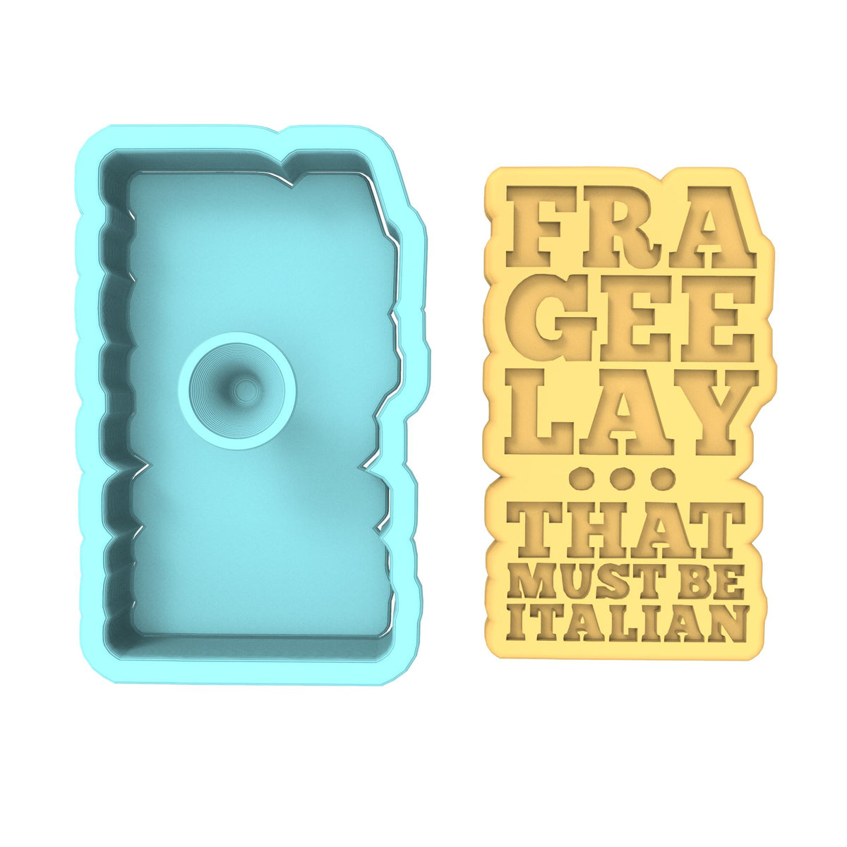 Fra Gee Lay Text Cookie Cutter | Stamp | Stencil #1