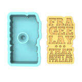 Fra Gee Lay Text Cookie Cutter | Stamp | Stencil #1