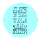 Fra Gee Lay Text Cookie Cutter | Stamp | Stencil #1 Xmas / Winter / NYE Cookie Cutter Lady TEENY - 1 Inch (2.5cm) Debosser ONLY 