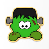 Frankenstein Face Cookie Cutter Outline & Stamp 2