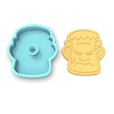 Frankenstein Face Cookie Cutter Outline & Stamp #5