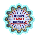 Freedom and Fireworks Cookie Cutter | Stamp | Stencil #1