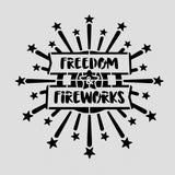Freedom and Fireworks Cookie Cutter | Stamp | Stencil #1