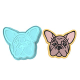 Frenchie Dog Breed Cookie Cutter | Stamp | Stencil #1 Animals & Dinosaurs Cookie Cutter Lady MINI - 2 Inches (5cm) **BUNDLE** Cutter + Stamp 