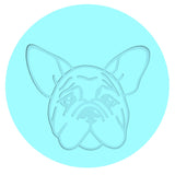 Frenchie Dog Breed Cookie Cutter | Stamp | Stencil #1 Animals & Dinosaurs Cookie Cutter Lady MINI - 2 Inches (5cm) Debosser ONLY 